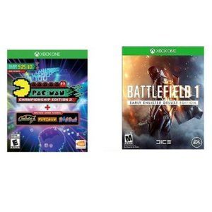 (2) Xbox One Games -Pac man Championship Edition 2 & Battlefield 1- In Like New
